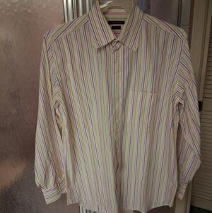 Camicissima Dress Shirt 42 16.5 Pastel.shripes Cotton